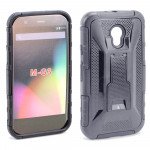 Wholesale Motorola Moto G (3rd) Holster Combo Belt Clip Case (Black)